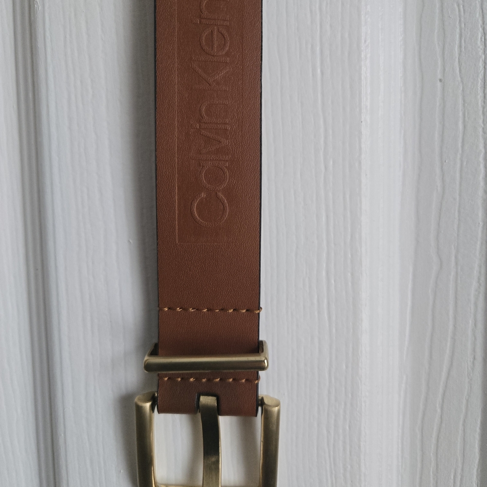 XL Calvin Klein Brown Leather Women's Belt
